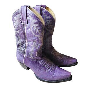 Just Nashville Purple Distressed Western Boots